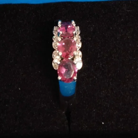 Blush Pink garnet ring size 6 - Picture 4 of 8